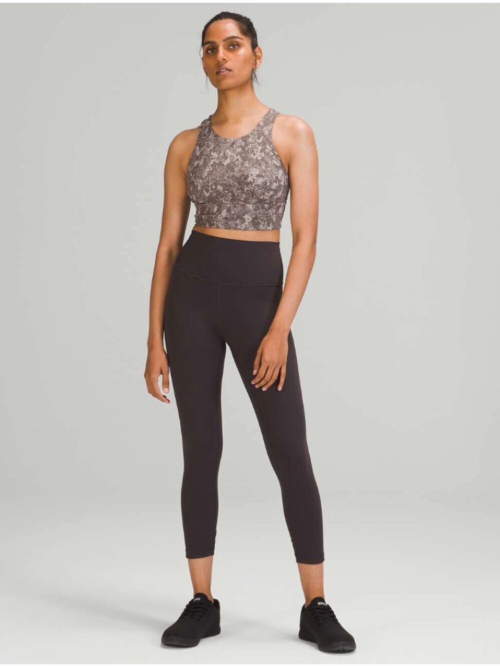Lululemon Wunder Train Longline Bra Medium Support, C/D Cup Hideaway Camo Lunar